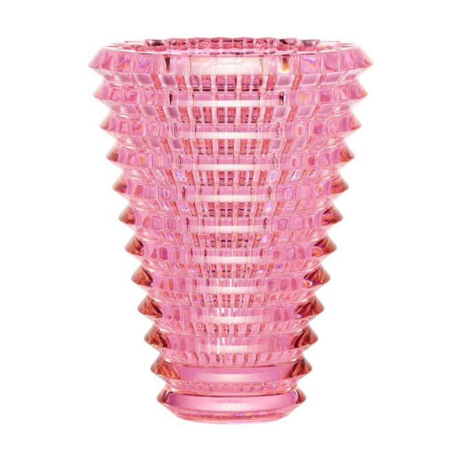 Baccarat Eye Oval Pink Vase, Small